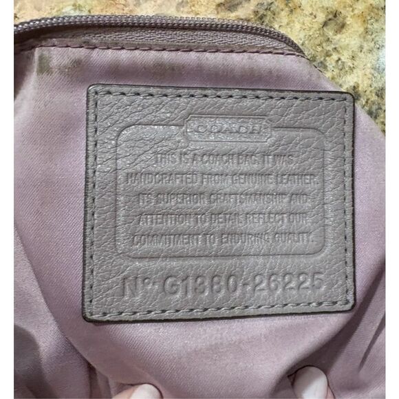 COACH - EUC Madison East/West Tote in Mauve Pebbled Leather with Chain Detail - Picture 8 of 16